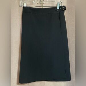 Briggs New York Elegant Black 12 Wrap Skirt GUC